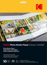 KODAK Photo Sticker Paper Glossy A4 120g 10 sheets