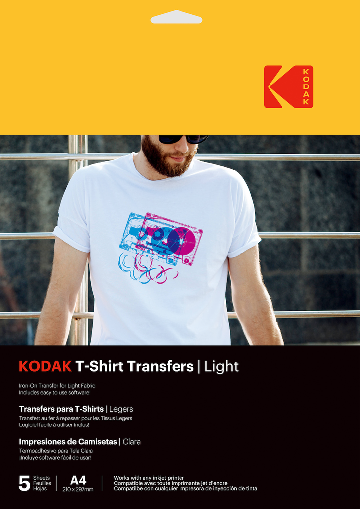 Kodak Light T-Shirt Transfers A4 150g 5 sheets