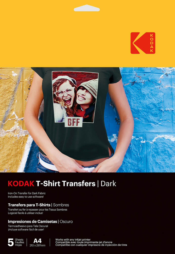 Kodak Dark T-Shirt Transfers A4 300g 5 sheets