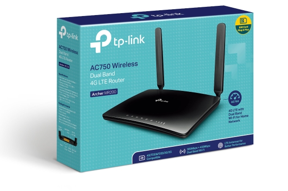 TP-Link Archer MR200 AC750 Dual Band Wi-Fi 4G LTE Router