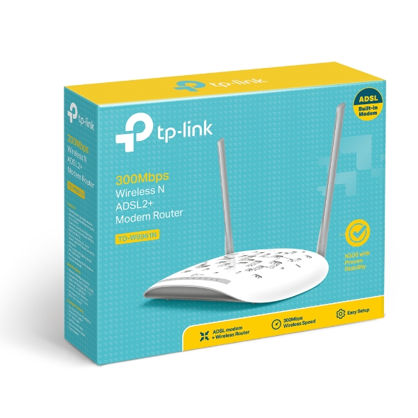 TP-Link TD-W8961N N300 Wireless ADSL2+ Modem Router