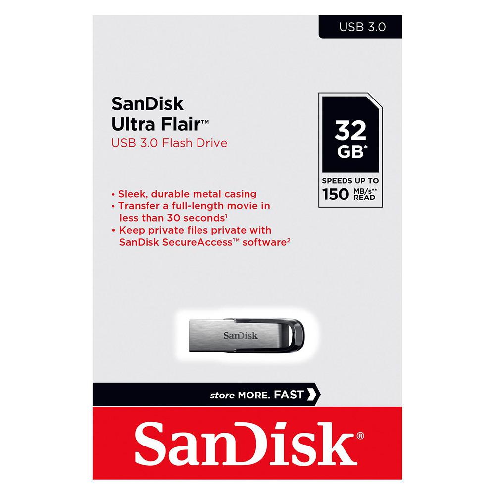 فلاش USB SanDisk Ultra Flair ‎32‎ جيجابايت ‎USB 3.0‎ – موديل ‎Z73‎