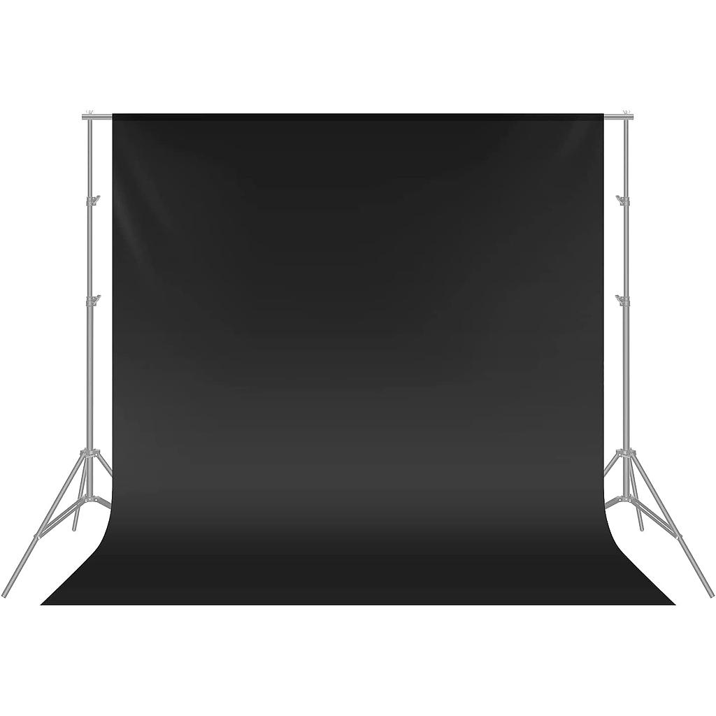 Neewer 1.8 x 2.8M PRO Photo Studio 100% Pure Muslin Collapsible Backdrop(Background Only) - Black(10083665)