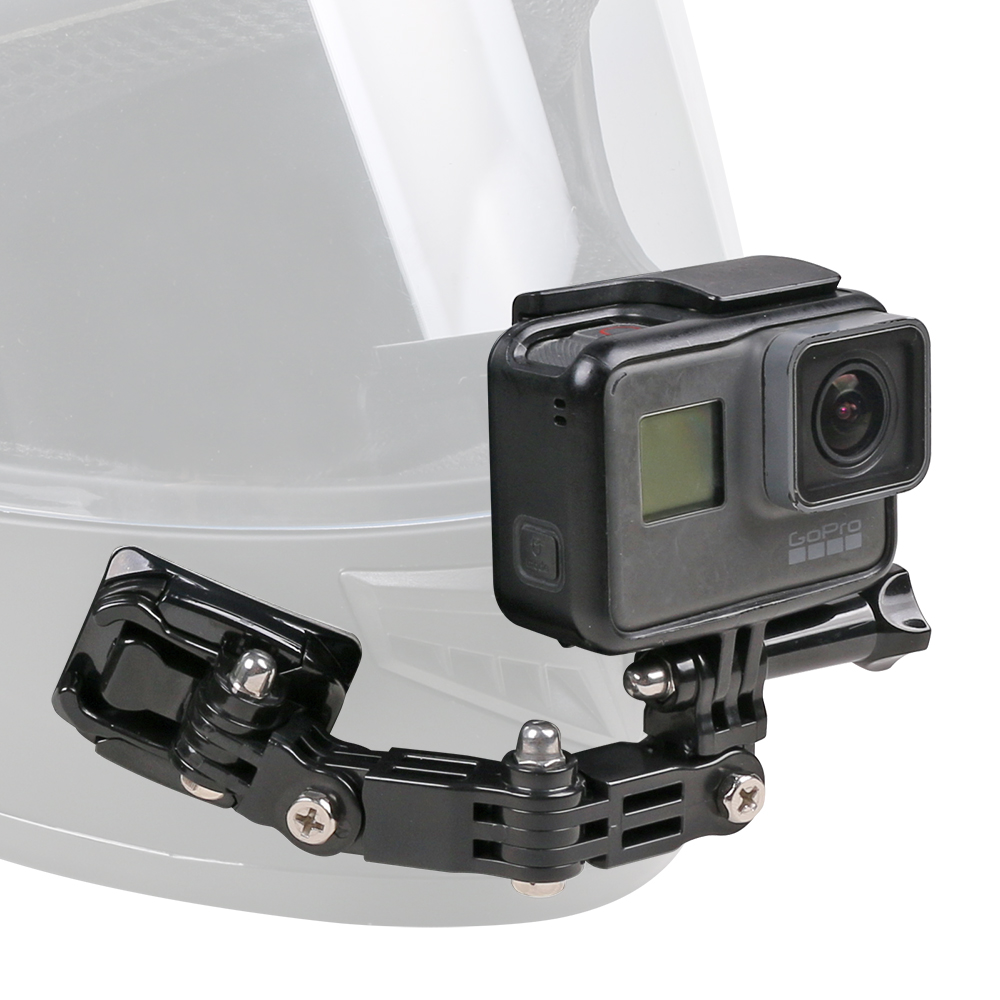 إكسسوار تثبيت كاميرا GoPro على خوذة الدراجة النارية – متوافق مع Hero 7 Black / 6 / 5 Black / 4 Session / 4 Silver / 3+ / SJ6000
