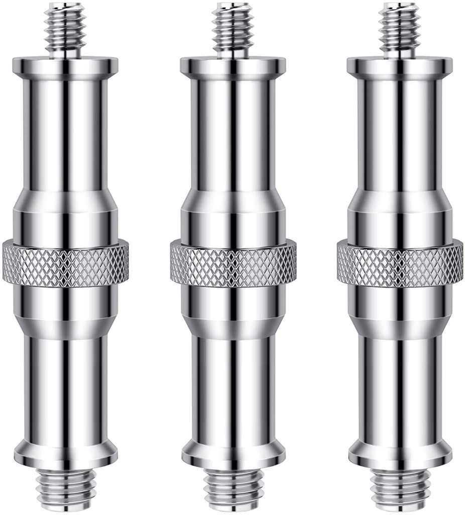 Neewer Metal Threaded Screw Adapter – 3-Pack (Model ST22)1/4" to 3/8" Male-to-Male Converter (Part No. 10100323)
