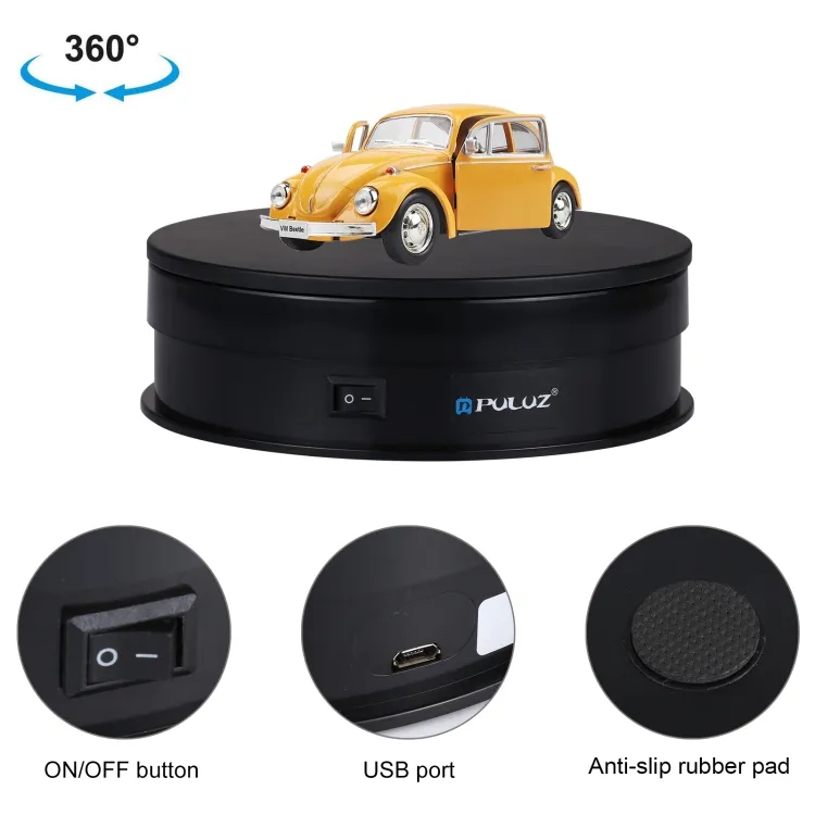 قاعدة عرض دوّارة بقطر (15cm) من PULUZ موديل PU3048 (Turntable)