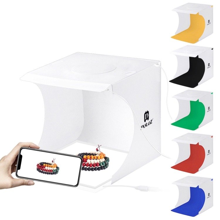 PULUZ PU5022 20cm Folding Portable Tent Box Kit with 6 Colors Backdrops