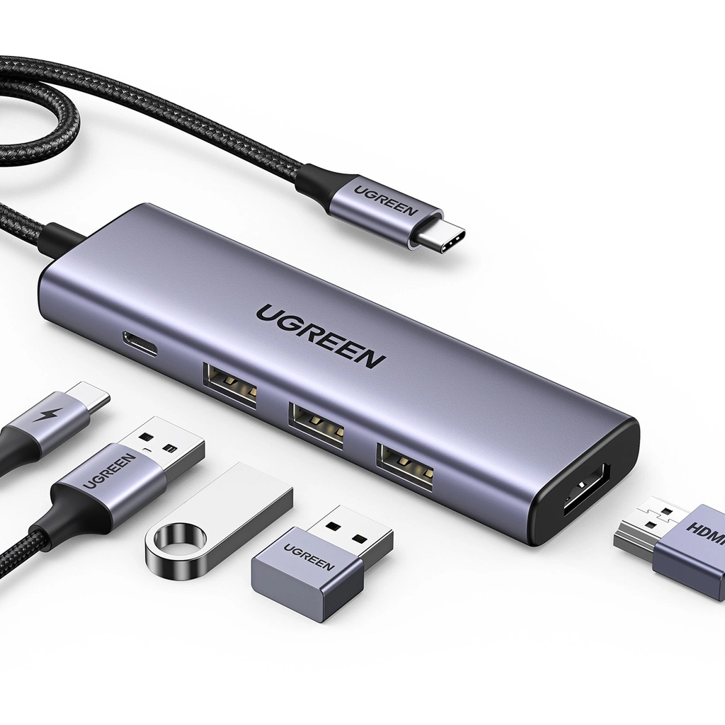 UGREEN 15597 - 5 in 1 Adapter USB-C Hub to 3x USB3.0 + HDMI