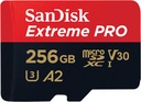 SanDisk Extreme pro 256GB microSDXC Card UHS-I U3 A2 V30 200MBs/140MBs