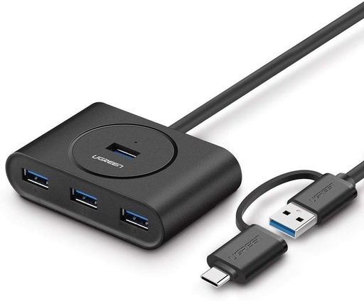 UGREEN 40850 - 2 in 1 4-Port USB 3.0 hub to USB-C and USB-A with