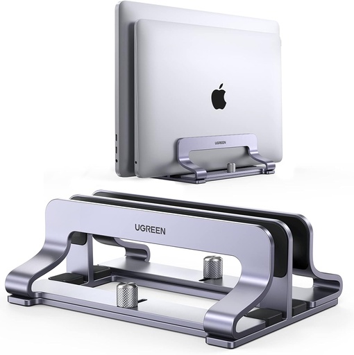UGREEN 60643 Vertical Laptop Stand Holder Desk Dual Aluminum Dock