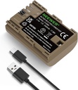 بطارية كاميرا قابلة لإعادة الشحن من NEEWER مع كابل شحن USB من النوع Type-C، متوافقة مع طراز LP-E6NH.
