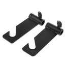 نظام دعم خلفيات التصوير – زوج من خطافات حامل خلفية فردي للتثبيت على حامل الإضاءة.