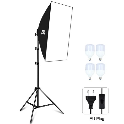Puluz PU5071 Photo Studio Softbox 50x70cm Diffuser E27 LED Light Bulb Light Stand