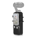 Puluz PU933B لحماية كاميرا DJI OSMO Pocket 3 – إطار معدني مع حامل ومنافذ Cold Shoe مزدوجة (أسود).