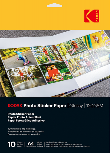 KODAK Photo Sticker Paper Glossy A4 120g 10 sheets