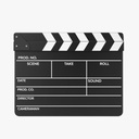 كلاكيت تصوير سينمائي كبير (ClapperBoard)