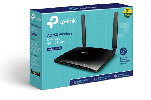 راوتر TP-Link Archer MR200 AC750 مزدوج النطاق مع 4G LTE