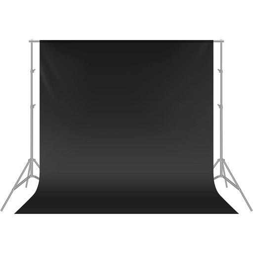 Neewer 1.8 x 2.8M PRO Photo Studio 100% Pure Muslin Collapsible Backdrop(Background Only) - Black(10083665)