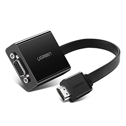 UGREEN 90813 - Active HDMI to VGA Adapter with 3.5mm Audio Jack HDMI Male to VGA Female up to 1080P