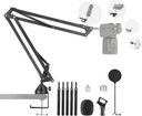 Neewer Microphone Arm Stand, Suspension Boom Arm Stand with Upgraded C-Clamp, Pop Filter, 3/8”–1/4” & 3/8”–5/8” Adapter, Mic Clip, Compatible with Blue Yeti Nano Snowball Ice, Ring Light, DSLR Camera (40099190)
