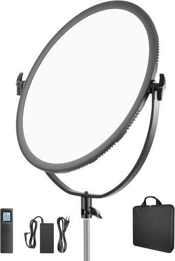 NEEWER Bi-Color LED Studio Round Light, 70W Ultra-Thin Flapjack Edge Design (Model: 10100900)