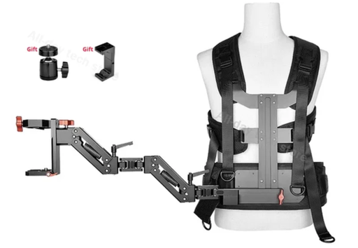 نظام تثبيت YELANGU B300 Steadycam – سترة دعم مع ذراع تثبيت ثلاثي المحاور للكاميرات – معدّة لتصوير الفيديو وصناع الأفلام وكاميرات الفيديو المحمولة